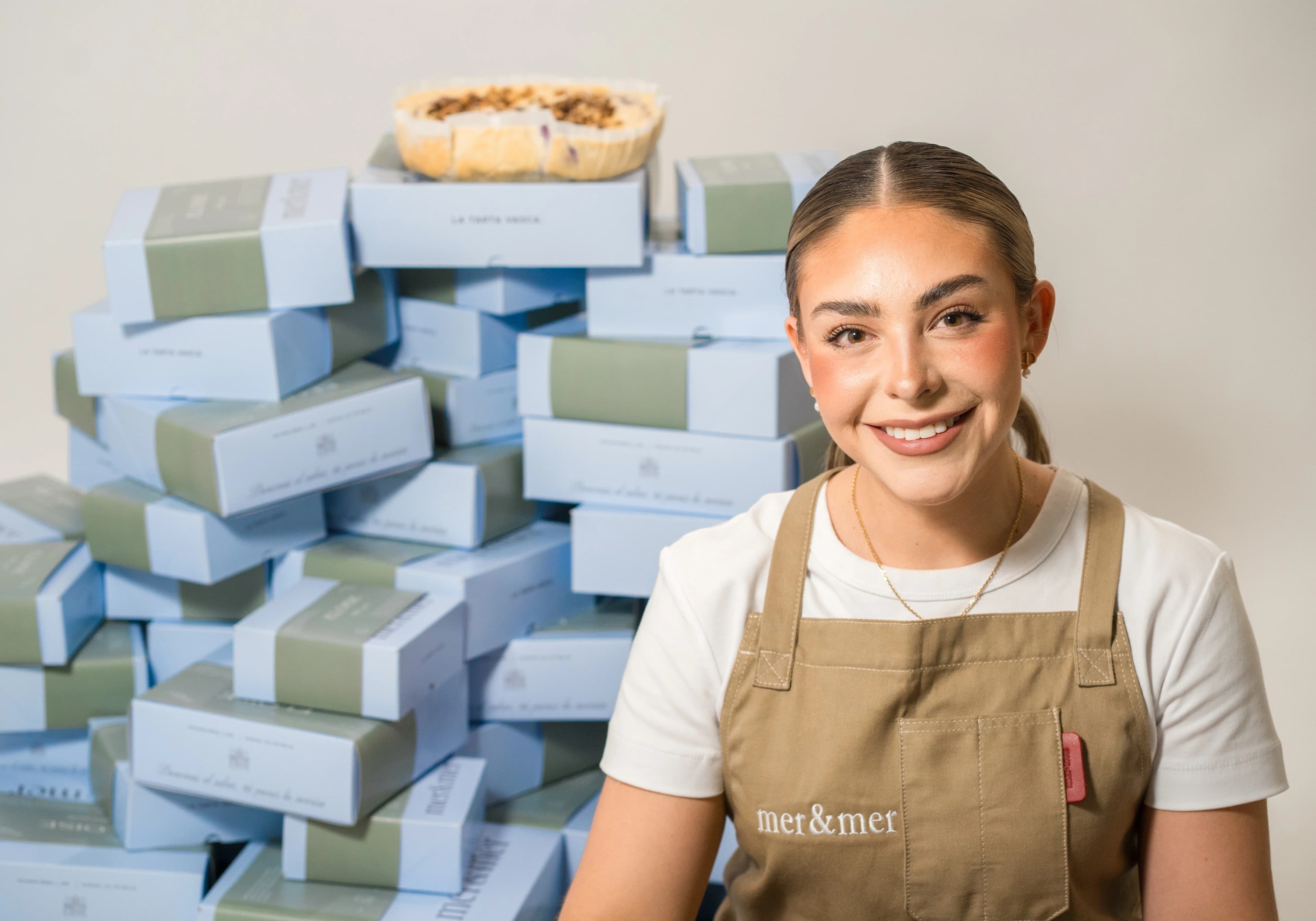 Mercedes García, fundadora de Mer & Mer — tarta vasca artesanal en Guadalajara