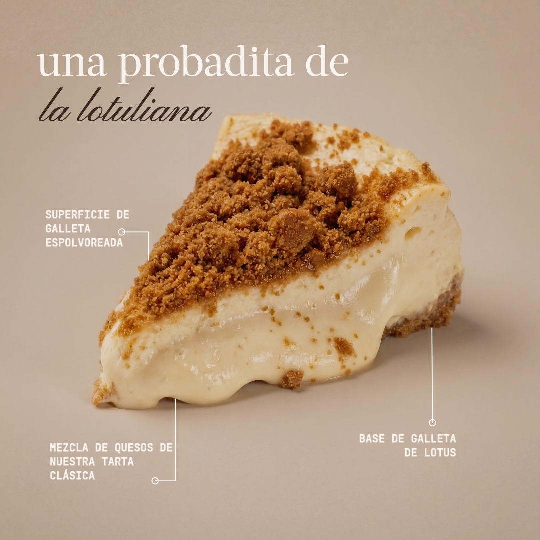 Anatomía de La Lotuliana — galleta caramelizada de Lotus y crema de quesos